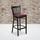 Flash Furniture Metal/Vinyl Restaurant Barstool With Vertical Back, Burgundy/Black