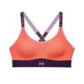 Under Armour Infinity Mid Womens Orange Blocked Sports Bra - Size Large