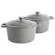 Cast Iron Casserole Dishes 4.5 Litre Pack of 2