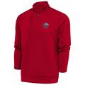 Men's Antigua Red Liberty Flames Big & Tall Generation Quarter-Zip Pullover Jacket