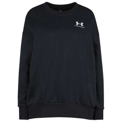 Under Armour - Women's Essential Fleece OS Crew - Pullover Gr L schwarz