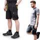 REIS FORECO-TS BJS Arbeitsshorts für Herren, Cargo-Shorts, Sicherheitsshorts, Arbeitsshorts, Garten-Shorts, Schwarz-Gelb, Größe: XL