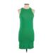 Old Navy Casual Dress - Bodycon: Green Solid Dresses - Women's Size Large