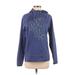 Nike Pullover Hoodie: Blue Solid Tops - Women's Size Small
