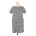 Charming Charlie Casual Dress - Shift: Gray Graphic Dresses - Women's Size X-Large