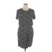 MICHAEL Michael Kors Casual Dress Crew Neck Short sleeves: Gray Dresses - Women's Size X-Large
