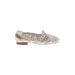 Me Too Flats: White Brocade Shoes - Women's Size 8 1/2