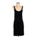 James Perse Casual Dress - Sheath Scoop Neck Sleeveless: Black Solid Dresses - Women's Size Small