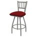 Holland Bar Stool XL 810 Contessa Swivel Stool Upholstered/Metal in Red/Gray/Black | Counter Stool (25" Seat Height) | Wayfair X81025AN016