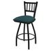 Holland Bar Stool XL 810 Contessa Swivel Stool Upholstered/Metal in Green/Blue/Black | Bar Stool (30" Seat Height) | Wayfair X81030BW022