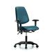 Latitude Run® Vinyl Chair - Desk Height w/ Medium Back, Seat Tilt, Adjustable Arms, & Casters In Marine Supernova Vinyl Upholstered in Blue | Wayfair