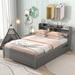 Winston Porter Twin Bed w/ Trundle, Bookcase Wood in Gray | 36.7 H x 57.5 W x 85.04 D in | Wayfair 4F4583F90F0C4571AC96E94E4B7B3FFB