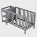 Harriet Bee Hamysh Adjustable Height Crib Wood in Gray | 35.4 H x 71.7 W x 27.9 D in | Wayfair 2306E7D038D541FDA677A08F82C756C5