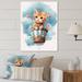 Zoomie Kids Nursery Kitten Cuddles II - Children Metal Wall Decor Metal in Blue/Brown | 32 H x 24 W x 1 D in | Wayfair