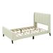 Latitude Run® Orlandrea Low Profile Panel Bed Upholstered/Velvet, Wood in Brown | 44.1 H x 43.1 W x 83.3 D in | Wayfair