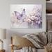 August Grove® Purple Butterfly Enchanted Flight II - Animals Metal Wall Decor Metal in Indigo | 16 H x 32 W x 1 D in | Wayfair