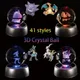 Figurines Pokémon 3D avec Base Lumineuse LED pour Enfant Modèle de Gravure Pokémon Mimikyu