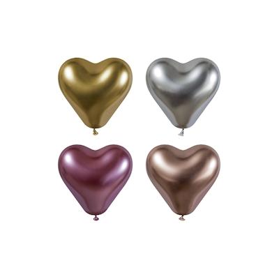 Papstar 40 Luftballons Ø 28 cm farbig sortiert Glossy Heart large