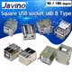 10Pcs Square USB socket usb B Type Female 90/180 degree PCB welding parent Connector For Printer