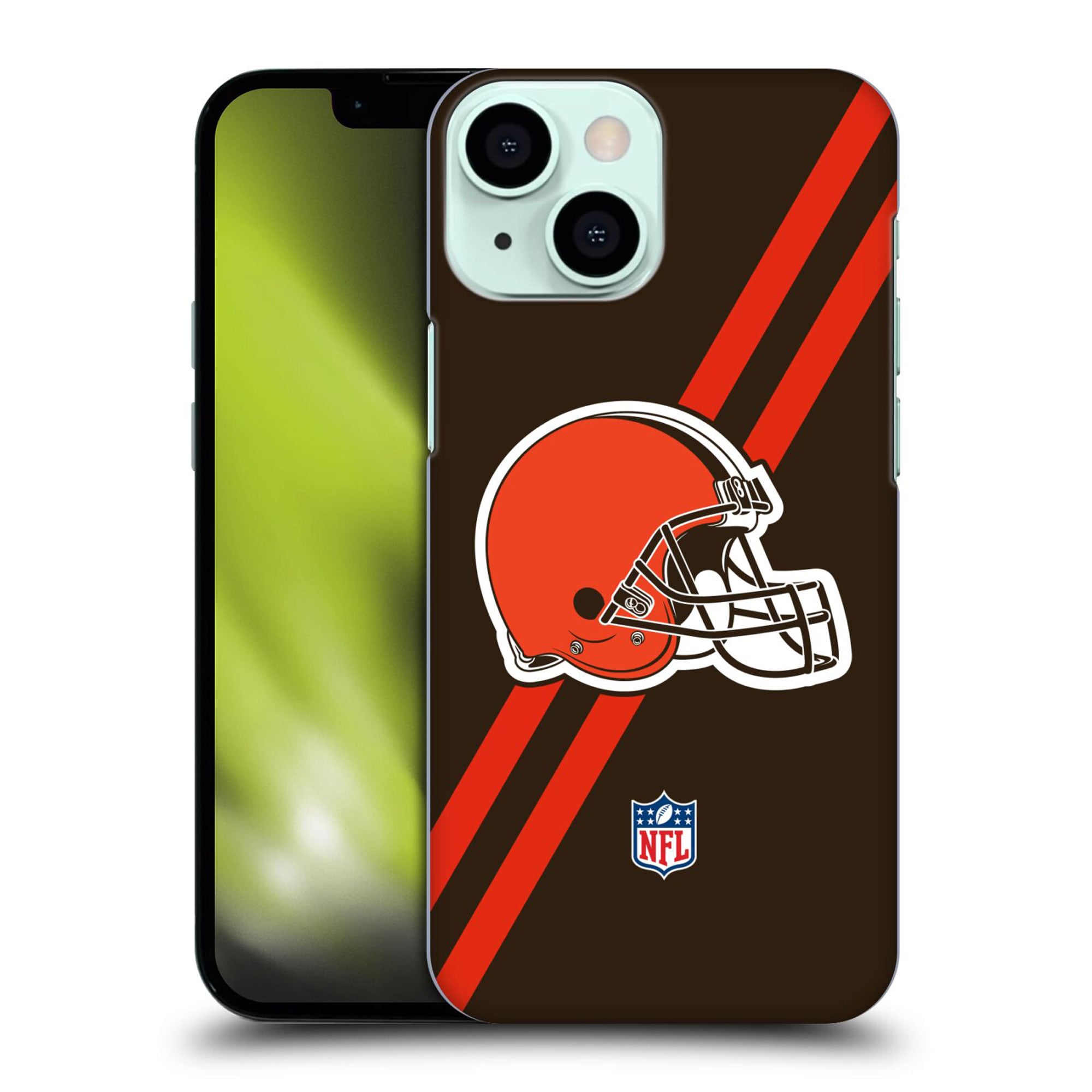 Coque Cleveland Browns rigide avec logo à rayures - iPhone