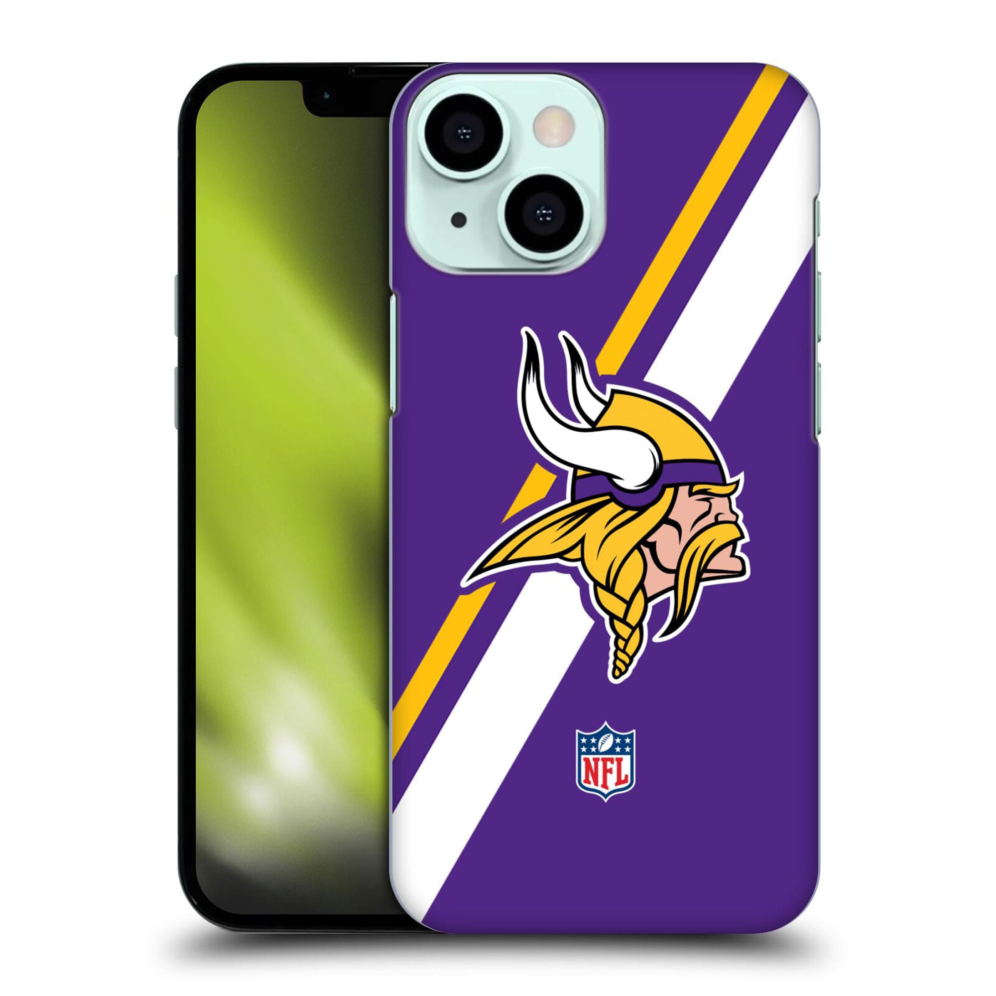 Coque Minnesota Vikings rigide avec logo à rayures - iPhone