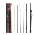 Portable Full Carbon Fishing Po-le Ultralight Seat Fast Action 2.1M/2.4M Spinning and Casting Travel