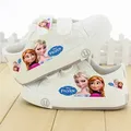 Scarpe di tela per bambini Disney frozen elsa Low top scarpe da ragazza PU autunno scarpe Casual