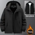 Giacca Trench impermeabile in due pezzi da uomo giacche invernali spesse frangivento Plus Size 11XL