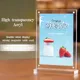 1pcs A4 Acrylic Crystal Clear Price Tag Clip Sign Card Holder Table Desk Top Menu A5 A6 Display