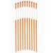 Agfabric 12 in. Driveway Markers 1/4 in. Dia Driveway Poles for Easy Visibility at Night Reflective, Orange (50-Pack)
