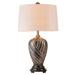 Ore International Lelei Curved Pattern Bronze Living Room Table Lamp