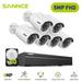 SANNCE 8CH 5MP PoE Home Security Camera System, 6Pcs Wired 5MP Cameras