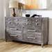 Hax Transitional Grey 58-inch Wide Solid Wood 7-Drawer Dresser by Furniture of America