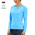 Women t shirt UPF 50+ UV Sun Protection T-Shirt Long Sleeve Fishing Hiking Performance run Shirts