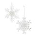 Club Pack of 24 Clear Snowflake Christmas Ornaments 5.25"