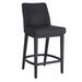 Modern Faux Leather and Metal 26" Counter Stool, Set of 2 - Beige and Black - N/A