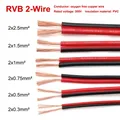 1M RVB 2-Wire Electric Cable Strand 0.3/0.5/0.75/1/1.5/2.5mm2 Electric Cable Vehicle Line Car Cable