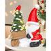 Resin Christmas desktop decoration statue, battery powered