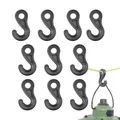 10pcs Camping Awning Hook Clips Caravan Camper String Light Rope Clamp Tent Hooks Multi-use RV