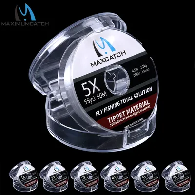 Maximumcatch FluoroCarbon Tippet Fly Line 50M 0X-6X Fluoro Carbon Tippet Line Fly Fishing Line