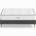 Pack lit 160x200 en velours anthracite + Matelas latex