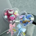 Disney echte Lotso Stich Valentinstag exklusive Plüsch puppe kleine Bär Puppe Mädchen Herz Blume