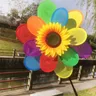 1Pc Neue Sonnenblumen Windmühle Wind Spinner Regenbogen Whirligig Rad Home Hof Dekoration Kind