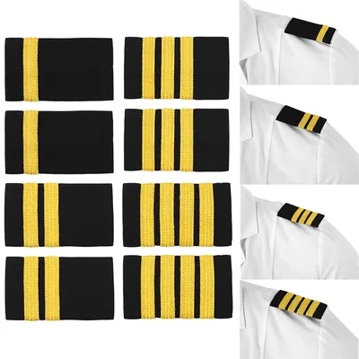 Pilot Kapitän Bar Epauletten Einheitliche Professionelle Pilot Shirt Uniform Epauletten Gold Image