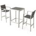 Afuera Living Modern / Contemporary Outdoor 3 Piece Grey Wicker Bar Set