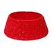 Opvise Sequins Christmas Tree Collar Round Fastener Tape Reusable Indoor Holiday Decoration Xmas Tree Ring Base Cover Party Supplies for Christmas White