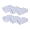 TOYMYTOY 10PCS Plastic Crate Storage Clear Drawer Shoe Boxes Stackable Foldable Shoes Case Home Wardrobe Thicken Shoebox Size 31*20*11 (White)