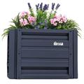 2 x 2 Square Metal Planter Box Durable Raised Garden Bed in Galvalume Steel 24 x 24 With 18 Inch High Walls (Sunset Blue)