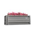 2 x 4 Rectangular Metal Planter Box Durable Raised Garden Bed in Galvalume Steel 24 x 48 With 18 Inch High Walls (Slate Grey)