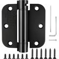 TDCHINGES Matte Black Door Hinges 3.5 Inch Self Closing Door Hinges 31/2 1 Pack